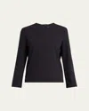 The Row Azalea Long Sleeve Scuba Top In Black