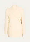 THE ROW AZUL ONE-BUTTON WOOL JACKET, IVORY