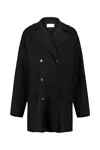 The Row Azuron Coat. In Black