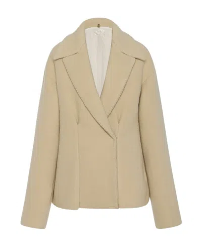 The Row Azzedina Single-breasted Casual Jacket In Nude