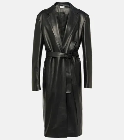 The Row Babil Leather Coat In Black