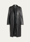 THE ROW BABIL OPEN-FRONT LEATHER COAT