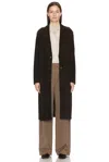 The Row Long Sleeve Coat In Brown