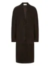 The Row Babilonia Suede Belted Single-breasted Coat