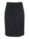 The Row Back Slit Midi Skirt In Black