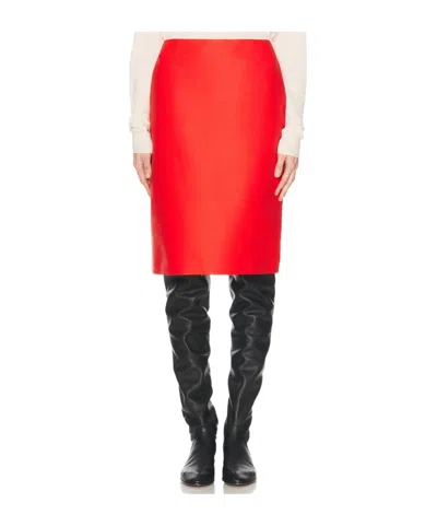 THE ROW BACK-ZIPPERED SKIRT