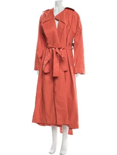 Pre-owned The Row Badva Linen Trench Coat W/ Tags In Orange