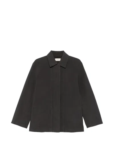 The Row Baeza Concealed-fastening Jacket In Black