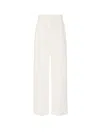 The Row White Linen Wide Trousers In White