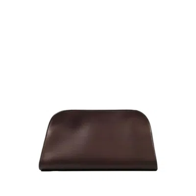The Row Quilted Clutch In Brown