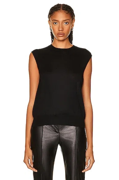 The Row Balham Spring Cashmere Sleeveless Sweater In Black