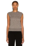 The Row Balham Spring Cashmere Sleeveless Sweater In Medium Grey