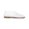 The Row Mara Rubber Mesh Ballerina Flats In Beige