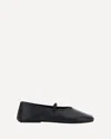 The Row Elastic Ballet Leather Ballets In Black