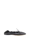 The Row Awar Leather Bow Ballerina Flats In Brown