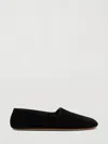 The Row Ponti Velvet Leather Sole Slippers In Black