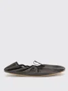 The Row Round Toe Ballet Flats With Bow Detail In Black