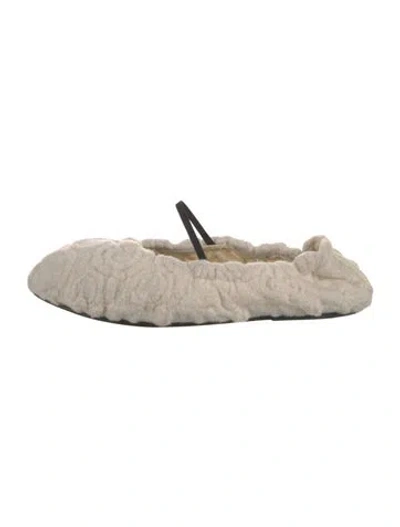 Pre-owned The Row Ballet Flats In White