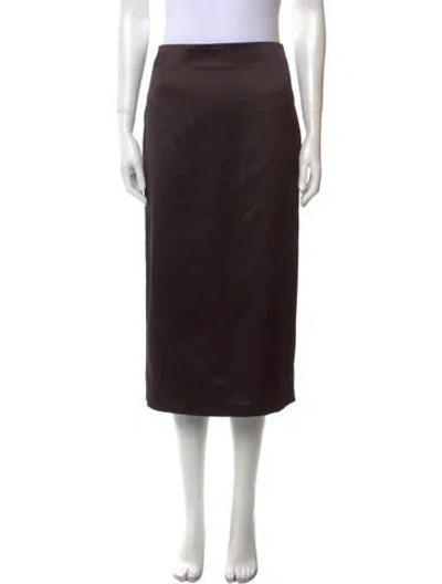 Pre-owned The Row 'balmira' Knee-length Skirt In Brown