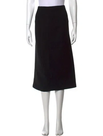 Pre-owned The Row Balmira Midi Length Skirt In Black