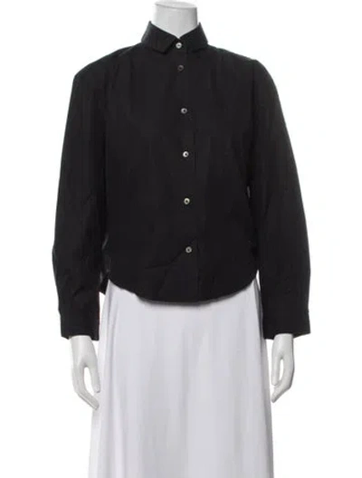 Pre-owned The Row Baltica Shirt Long Sleeve Button-up Top In Black