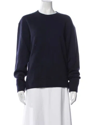 Pre-owned The Row Bamako Virgin Wool Sweater In Blue