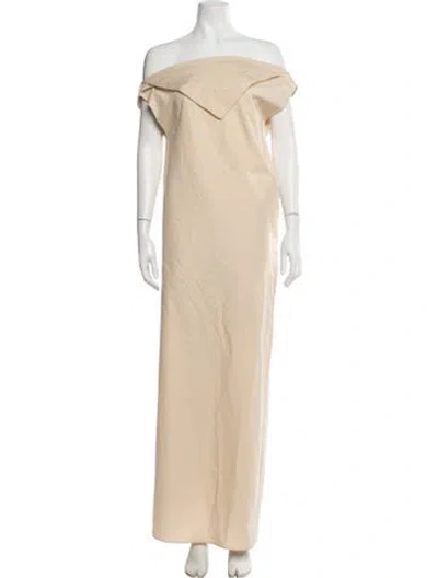 Pre-owned The Row Bamaris Dress Long Dress In Neutral