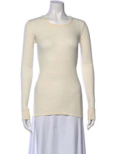 Pre-owned The Row Bamboo Crew Neck Top In Neutral