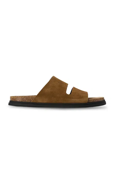 The Row Band Leather Sandals In Brown