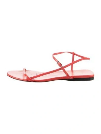 Pre-owned The Row Bare Lambskin Sandals In Red