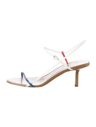 Pre-owned The Row Bare Leather Sandal Leather Sandals In White