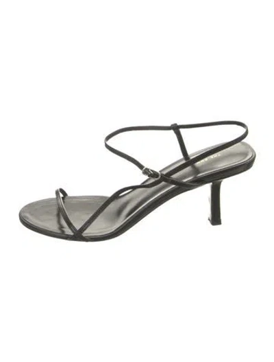 Pre-owned The Row Bare Leather Sandals In Black