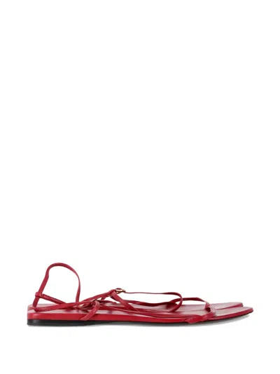 Pre-owned The Row Bare Leather Sandals In Red