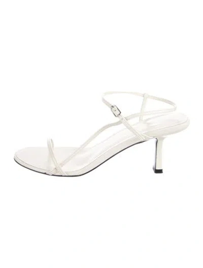 Pre-owned The Row Bare Leather Sandals In White