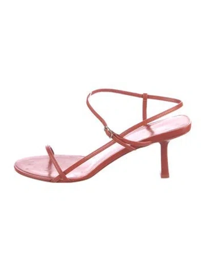 Pre-owned The Row Bare Leather Slingback Sandals In Orange