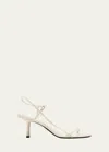 The Row Off-white Bare Heeled Sandals In White