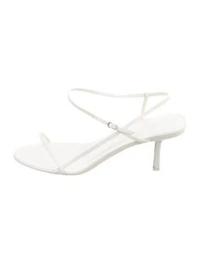 Pre-owned The Row Bare Sandal Leather Sandals In White