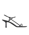 The Row Bare Mid-heel Leather Slingback Sandals In Black