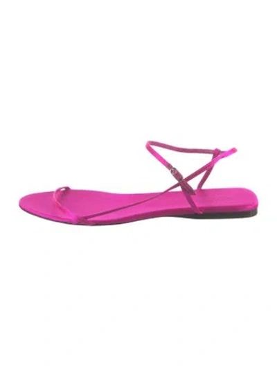 Pre-owned The Row Bare Satin Sandals In Pink