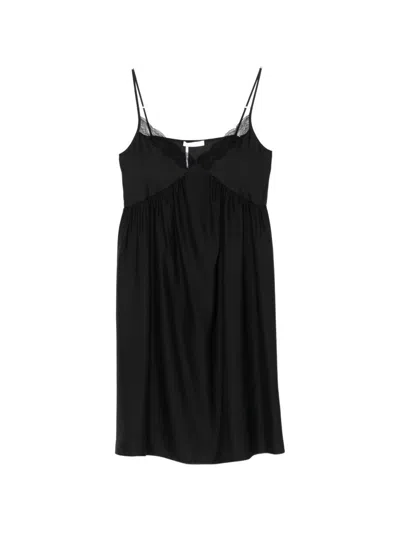 The Row Barett Silk Midi Dress In Black