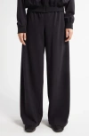 The Row Bariem Stretch Jersey Straight Leg Pants In Black