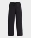 The Row Bariem Low-rise Jersey Wide-leg Pants In Black