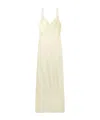The Row Barika Hammered-silk Midi Dress In Yellow