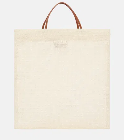 The Row Barn Leather-trimmed Tote Bag