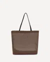 The Row Barn Mesh Tote Bag In Brown