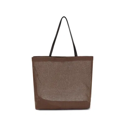 The Row Barn Mesh Tote Women's Bag In Brown