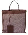 The Row Barn Mini Mesh Tote In Brown