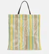 The Row Barn Mini Striped Mesh Tote Bag