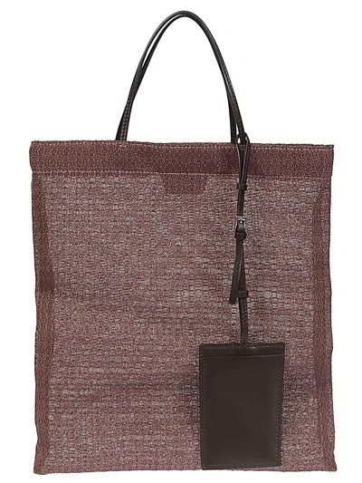 The Row Barn Mini Tote Bag In Brown