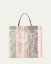 The Row Barn Mini Tote Bag In Striped Mesh